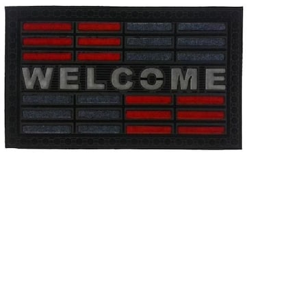Imports Decor Inc Imports Decor 906RBPP Red Welcome Door Mat 906RBPP